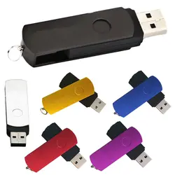 Высокая Скорость 4G8G16G32G64G128G USB Flash Drive простой металлические вращающиеся U диска накопитель USB Flash