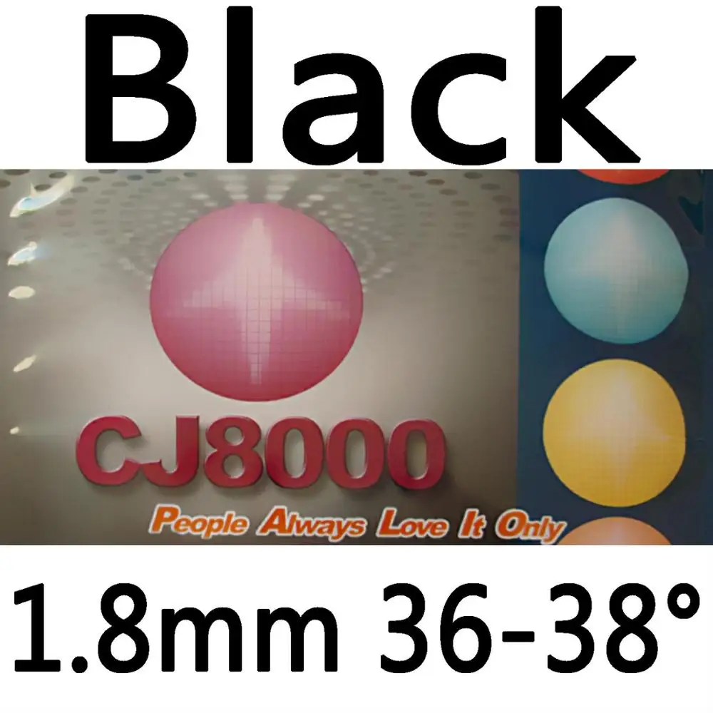 Palio CJ8000 BIOTECH 2-Side Loop Тип пипсов-в настольный теннис Резина с губкой H36-38 - Цвет: Black 1.8mm H36-38