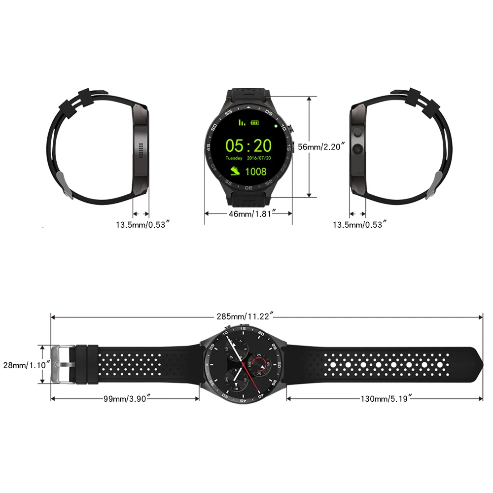 GPS Tracker High Quality KW88 3G GPS Smart Watch Tracker 400mAh Bluetooth Quad Core Camera GPS Antilost Accurate GPS Positioning