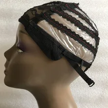 5 шт. черный пластик парик решений кепки для изготовления волос машинные парики Чистая с регулируемым ремешком