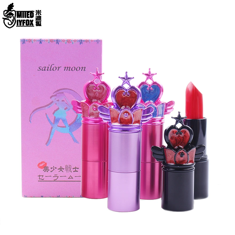 

New Sailor Moon Cardcaptor Sakura Lipstick Candy Color Easy to Wear Lipstick Waterproof Beauty Lips Makeup Maqillaje Para Mujer