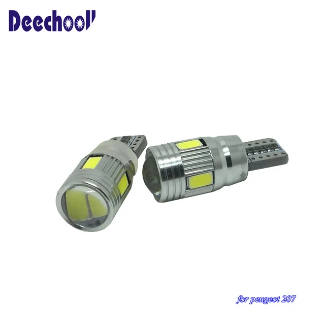 Deechooll 2pcs T10 LED Lighting Bulbs for Peugeot 207,Canbus Car ... Deechooll 2pcs T10 LED Lighting Bulbs for Peugeot 207,Canbus Car ...