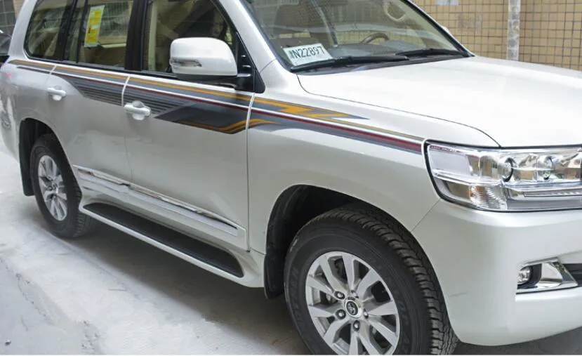 

2pcs/Set For Car Aluminum alloy + ABS Running Board Side Step Nerf Bar Guard For Toyota Land Cruiser LC200 2008-2019
