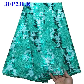 

New arrival embroidered sequins bridal tulle french net lace High Quality with beads tulle lace fabrics for party dress KXC02