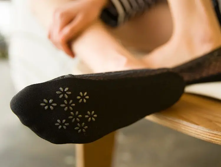 2 шт. = 1 пара модных силиконовых нескользящих стелс-носков японского качества, красивые летние женские носки-тапки