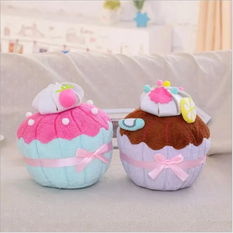 32cm 2016 Selling plush Toys Dolls Super Creative Cupcake Cute Ice Cream Color Cake Filled Pillow