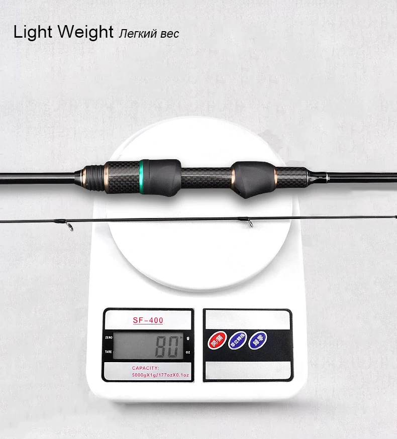 Spinpoler удочка для спиннинга UL 0,5-8 г, сверхчувствительный светильник, 1,5 м/1,68 м/1,8 м/2,1 М