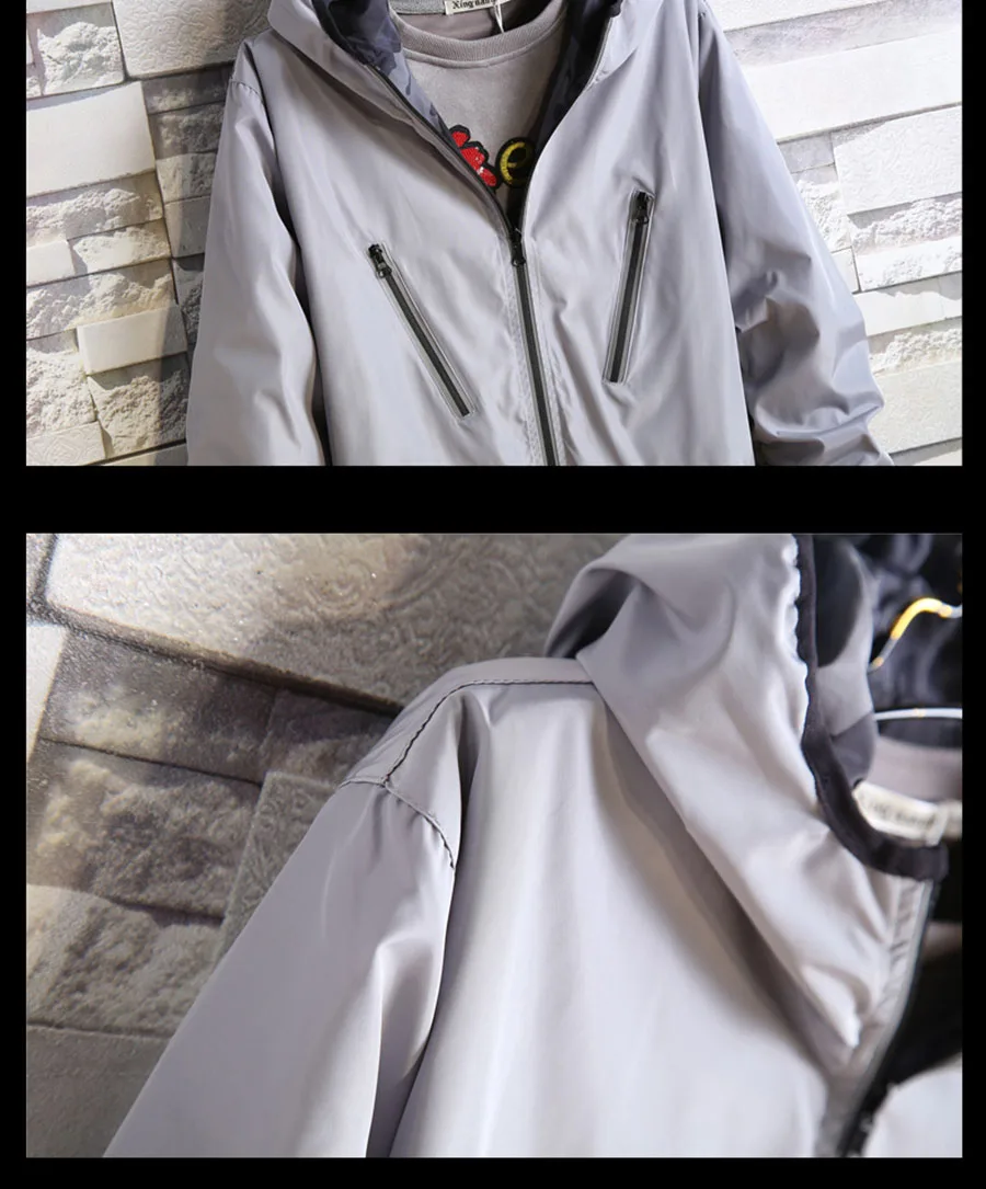 Streetwear Mens Jacket Color Zipper Casual   (14)