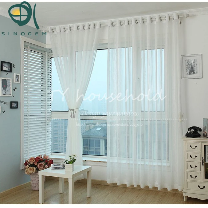 Online kaufen groÃhandel billige fenster gardinen aus china ... Vorhänge wohnzimmer weiß