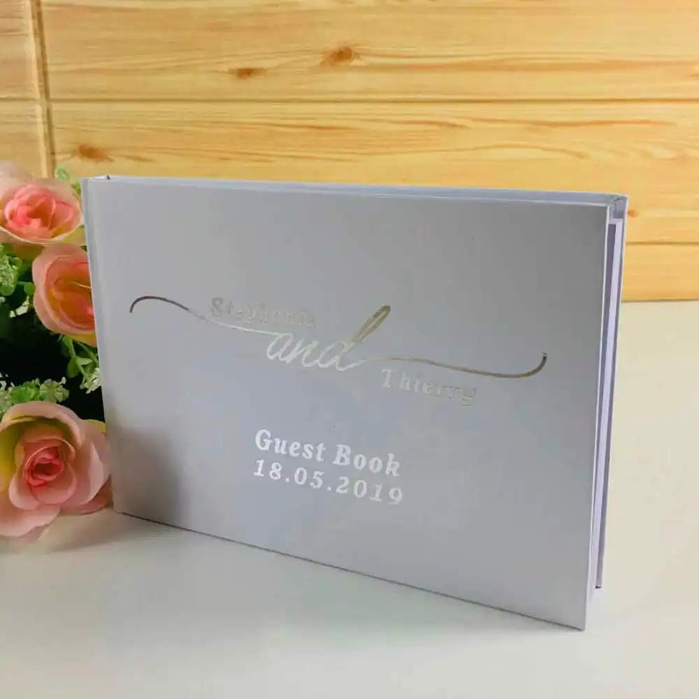SALE 50/% Off Canvas Guest Book Anniversary Gift for Parents GB215 Signature Poster Wedding EST Elegant Gold Foil Wedding Guest Book