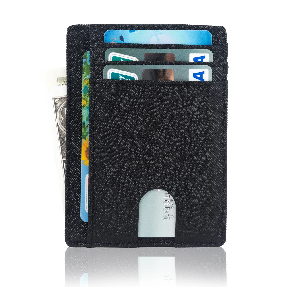 

RFID Blocking Business Card Cover Case Super Thin Men Leather Bank ID Credit Card Holders Fashion Unisex Porte Carte Gifts