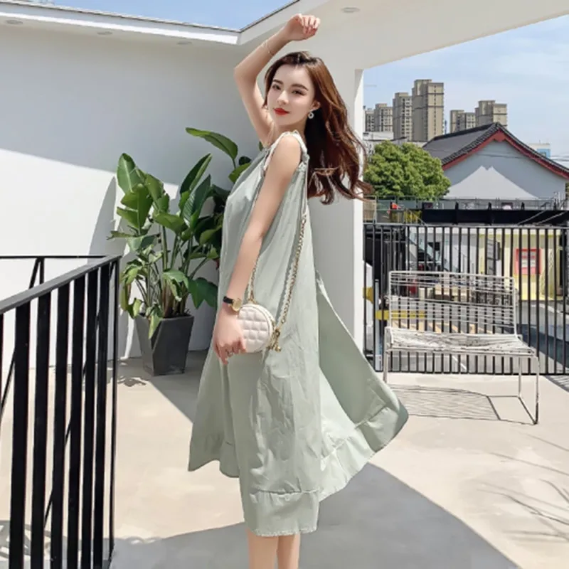 MSSNNG маленькое свежее Ретро длинное платье на бретельках 2019 новая темпераментная