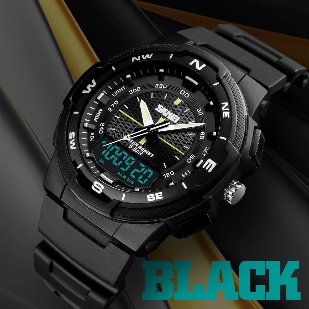 Preise Männer Militär Uhren Armee Männer der Armbanduhr LED Quarzuhr Digtial Dual Time Herren Uhr reloj hombre Sport Uhr