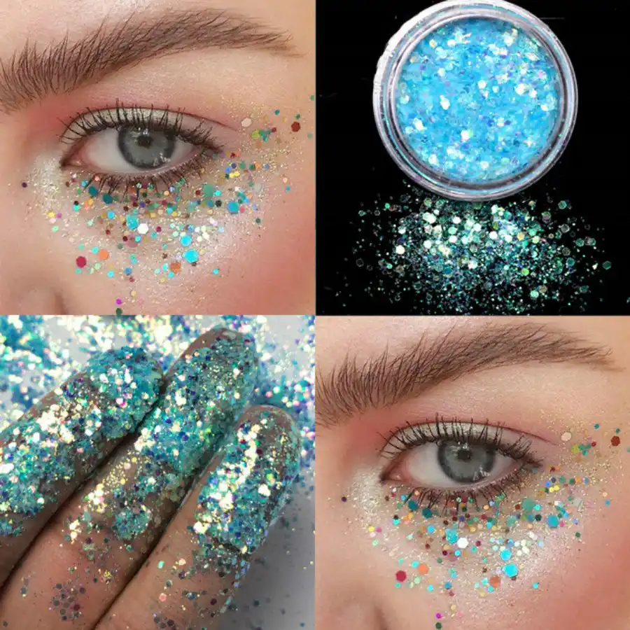 blue glitter eyeshadow