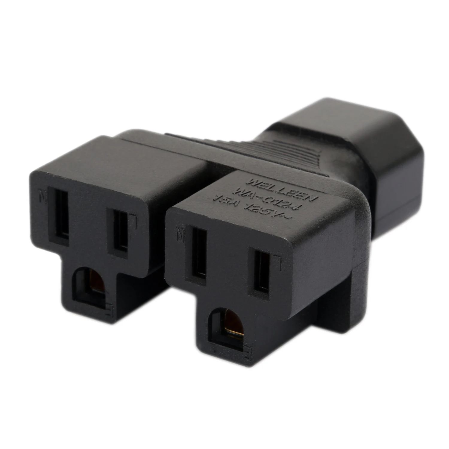 JORINDO PDU UPS IEC 3pin мужской C14 До 2X США Женский силовой сплиттер Y адаптер C14 до 5-15R 1IN2 1 до 2 штекер Y сплиттер Adaptador
