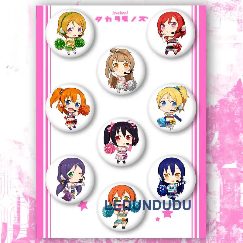 Женский рюкзак с надписью Love Live Значки для косплея 9 элементов|badge collection|badges for