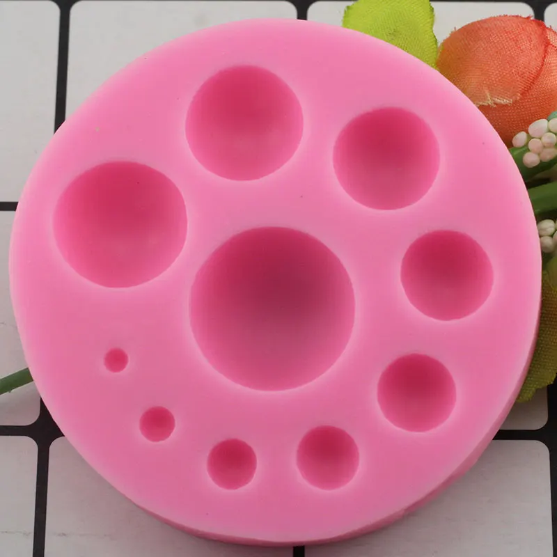 3D полукруглый бисер силиконовая форма для помадки для украшения торта Формы для выпечки Сахарные Инструменты для приготовления пасты DIY чоклоатная глина