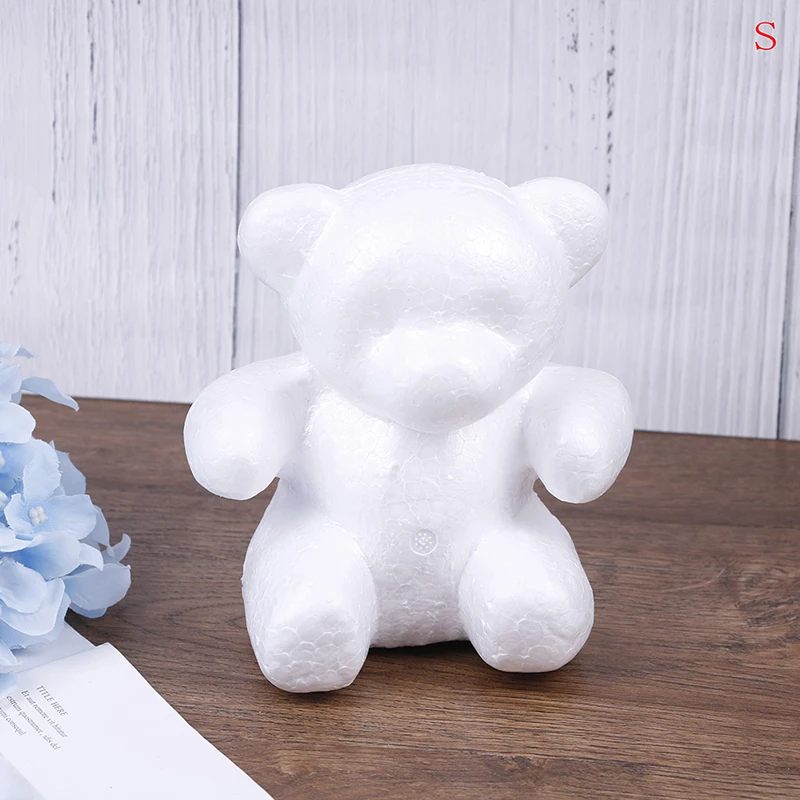 Modelado oso espuma poliestireno Oso Blanco espuma regalos corazón bola adornos artesanía flor fiesta de Pascua 15 cm 20 cm tamaño Modelado oso espuma poliestireno Oso Blanco espuma regalos corazón bola adornos artesanía flor fiesta de Pascua 15 cm 20 cm tamaño