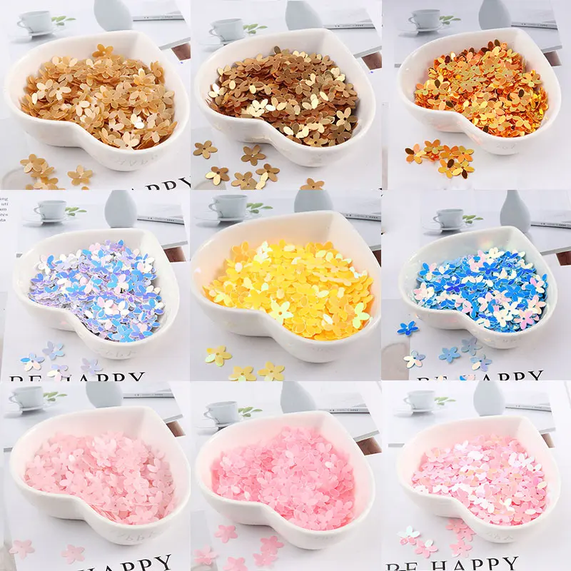 

Flower Sewing Bead 10mm Paillette DIY 350 Pcs Craft Sequins Flat Resin
