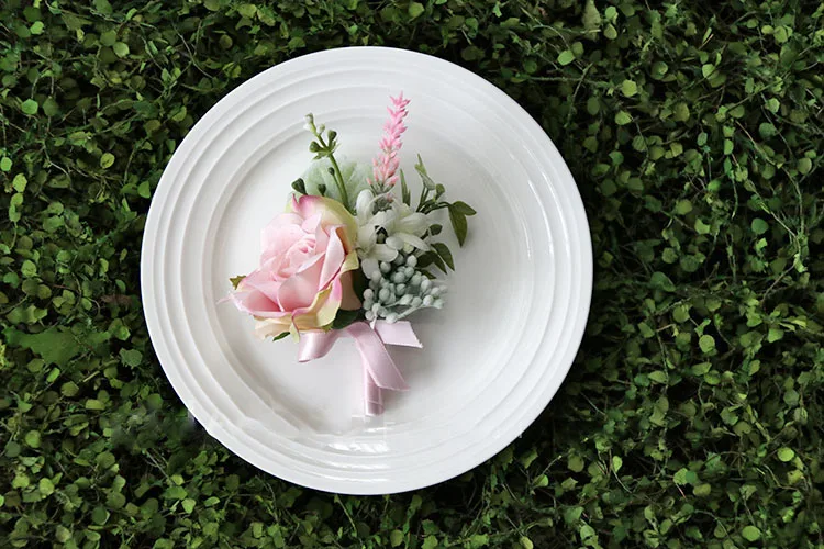 6141-6141-S-pink wrist corsage boutonniere wedding  (15)