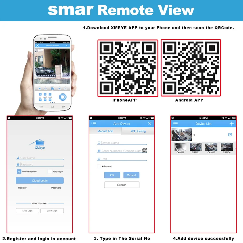  Smar 5 in 1 Security CCTV DVR 4CH 8CH AHD 4MP 3MP 1080P H.264 Hybrid Video Recorder for AHD TVI CVI