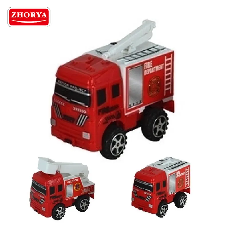 

Zhorya Fire Truck Pull Back Toys Water Spray Fire Engine House Play Toys Education DIY Set for Kids Boys Birthday Gifts