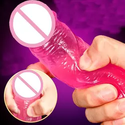 Howosex прозрачный фаллоимитатор искусственный реалистичные кристалл мягкий пенис сильная присоска мастурбация взрослых интимные изделия