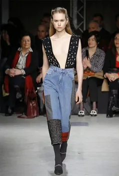 

2019 Hight quality sexy women Re-Work Rivet Hight Street Body Con Cool Jeans New Style Fashion Vintage Overalls wholesale