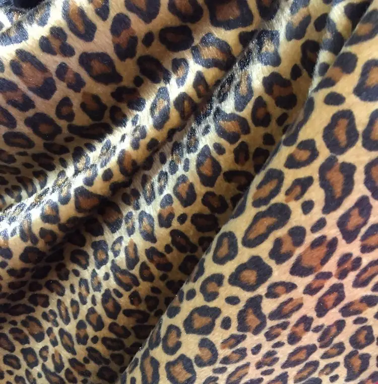 

2019 Hot fashion Imitation Leopard Velvet Print fabric material