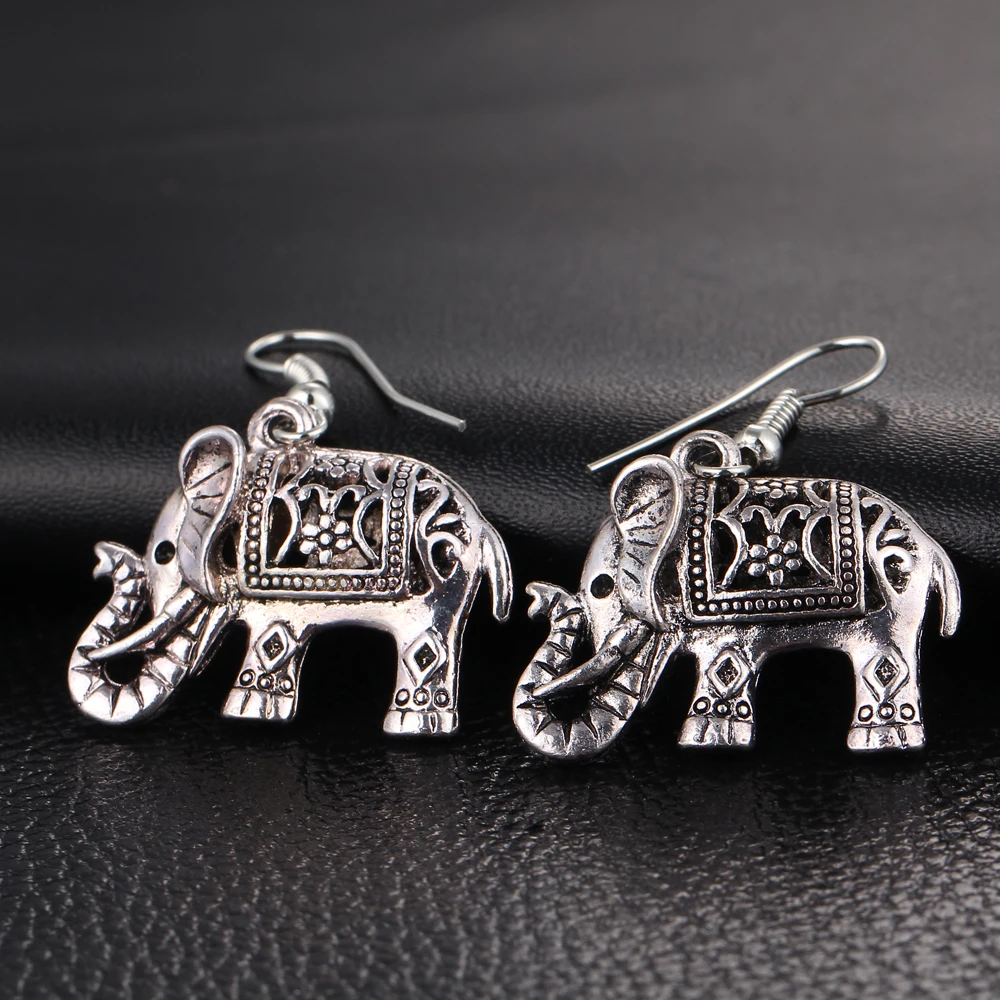 

2016 New Animal Vintage Silver Color Earrings Fashion Charm Jewelry Women Long Dangle Earrings Cute Minimalist Love Brinco