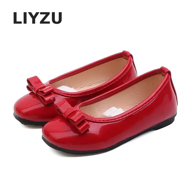 

Party Girls Shoes Kids New Fashion Baby Toddler Shoes Children Girl Princess Leather Wedding Red Shoes Spring Autumn Size 21~36