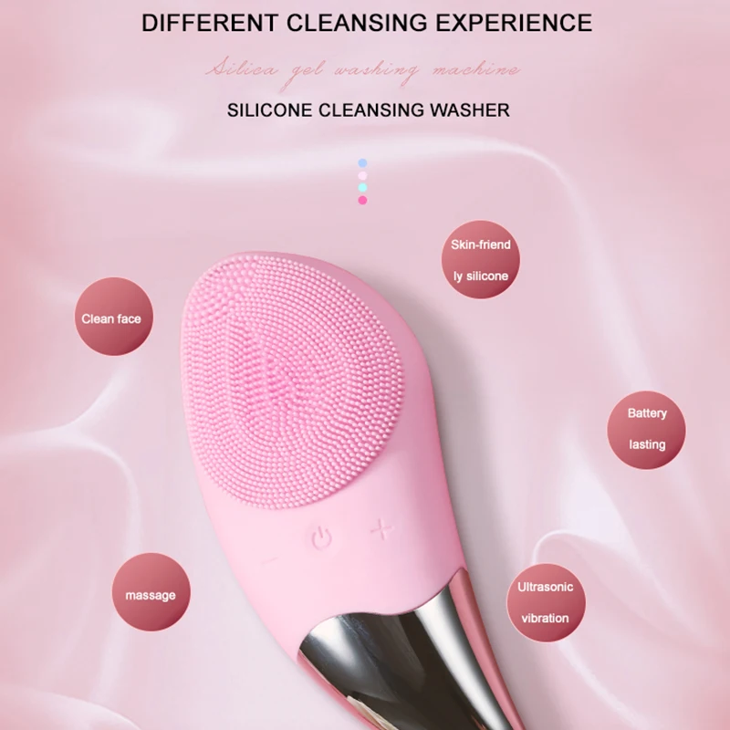 

LESCOLTON Electric Cleanser USB Charging Strong Driving Force Cortex Without Injury Three Button Silicone Electric Cleanser