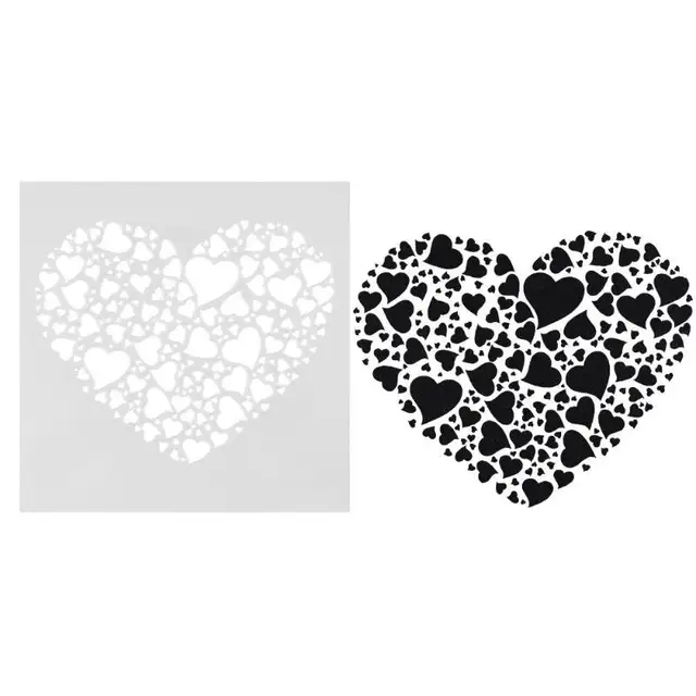 cake spray mold heart flower template buttercream fondant bakeware