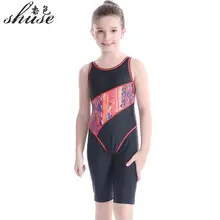 SHUSE/спортивный купальник для девочек, для детей, профессиональный тренировочный купальник, цельный купальный костюм, новая брендовая летняя одежда