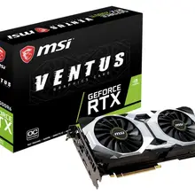 MSI graphics card GeForce RTX 2080Ti VENTUS 11G OC 11GB GDDR6 1635 MHz 4352 Units 352-bit 14 Gbps PCI Express x16 3.0 видеокарта