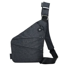 Fashion Linen canvas Chest Bag Men Simple Single Shoulder Bags for Men Crossbody bags Male Messenger Bag Black