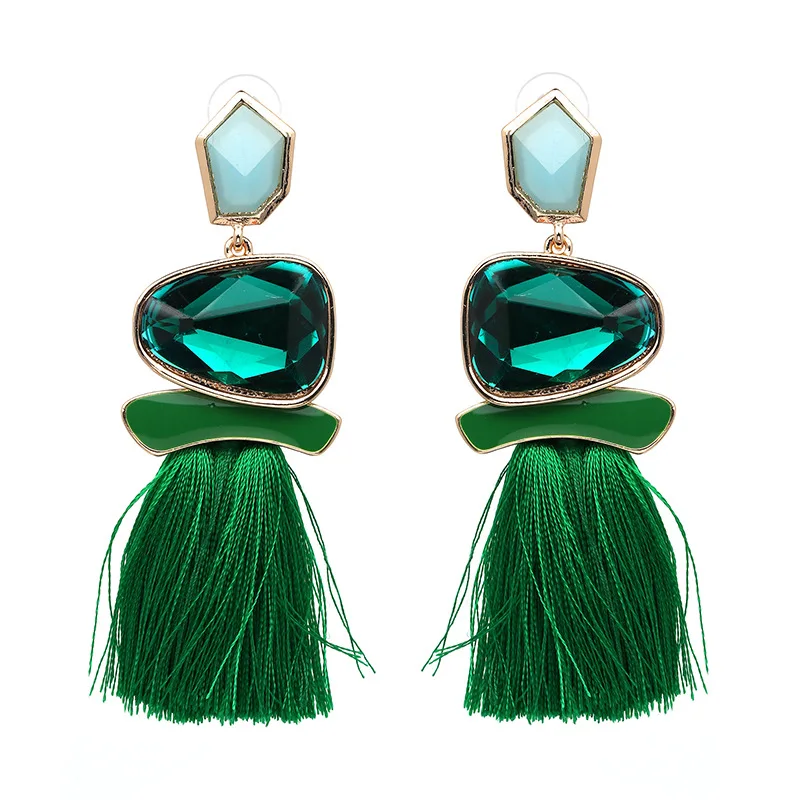 

Wedding Tassel Multicolor Fashion Tassel Statement Earrings Hot Earrings Jewelry Woman High-end Big Ladies Earrings