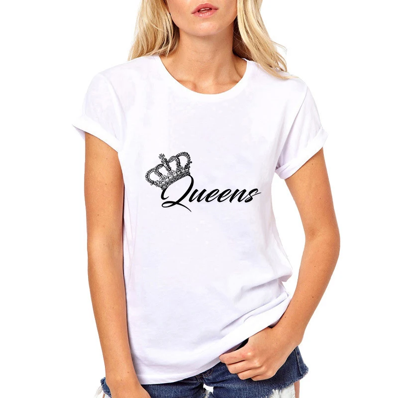 PSTYLE King Queen/футболка для пары с принтом короны летняя футболка 2018 повседневные