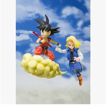 

Dragon Ball Figure Goku & Somersault Cloud Son Gokou Childhood Ver. Goku PVC Toys 12cm