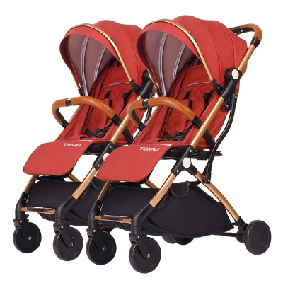 

Twin baby strollers can sit and lay detachable children folding portable second child double stroller