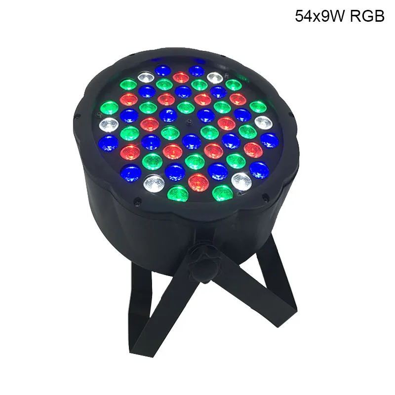 Алюминиевый сплав светодиодный Par 54x9 Вт RGB ветряная мельница освещение может Par Светодиодный прожектор Dj проектор мыть освещение сценическое освещение - Цвет: LED Flat Par 54x3W