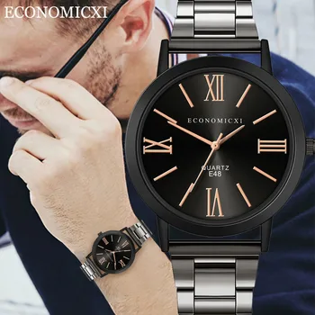 

Steel Band Round Quartz Analog Elegant Classic Casual waterproof Men's watch Wrist Party decoration suit Dress Watch gifts male