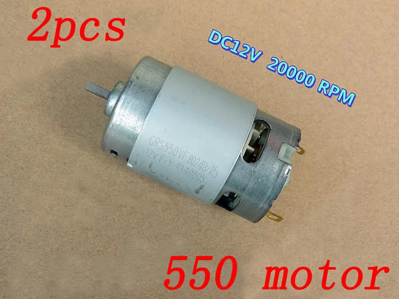 

2pcs High-speed Strong Magnet 550 Motor w/ Dia 3.15mm D-shaped Shaft for DIY RC Engine Part DC 12V 20000RPM High Power