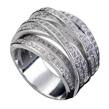 Изысканные циркониевые геометрические кольца для женщин, свадебные ювелирные изделия на День святого Валентина, подарки, Прямая поставка