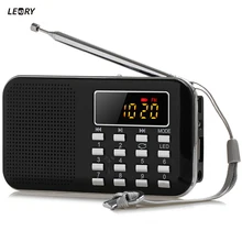 LEORY L-218 мини AM FM радио Динамик Приемник портативный стерео музыкальный плеер TF карта USB фонарик радио