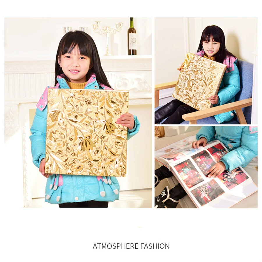 Gold-Leaves-Cover-Photo-Album-Family-Baby-Lovers-Wedding-Photo-Ablum-5-6-7-Inch-Mixed