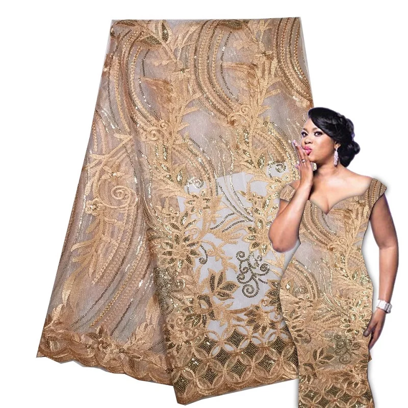 Последние французские нигерийские кружевные ткани Высококачественные блестки тюль кружевная ткань в африканском стиле свадьба французский Тюль Кружева A18B12-18