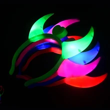 1 шт. креативная светящаяся Роговая лампа, повязка на голову, пластиковая светящаяся светодиодная лампа, милые вечерние украшения, новинка, игрушки, подарки для детей