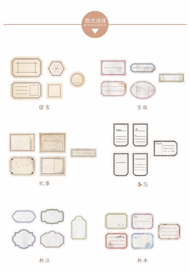 1 комплект в стиле ретро записка-напоминание этикетка для записи бумажные наклейки для украшения стены стикеры сделай сам ручной работы дневник в стиле Скрапбукинг планировщик этикетка наклейка