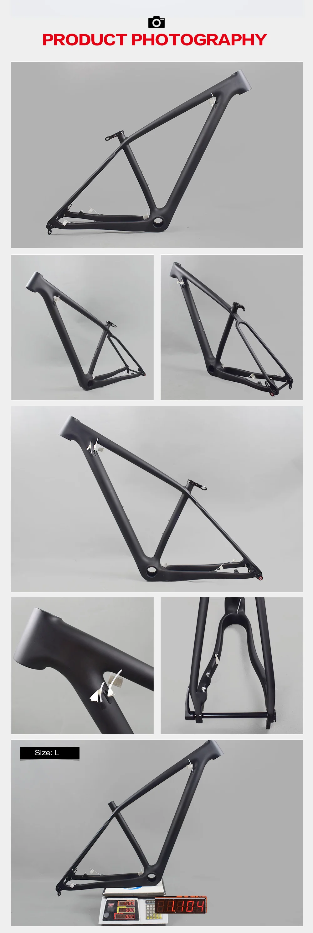 Clearance Airwolf new Carbon MTB boost Frame 29er Carbon bike frame 148*12mm frameset avaliable size S/M/ L 160mm brake BOOST bike frame 7